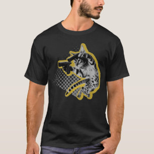 Bad Gun Kitty Cat Funny Cute Cat Lover Gift T-Shirt