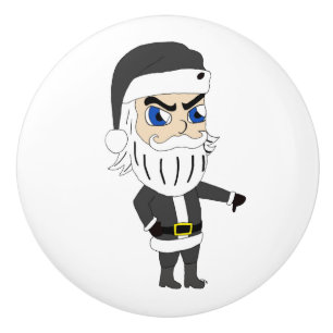 bad guy santa claus    ceramic knob