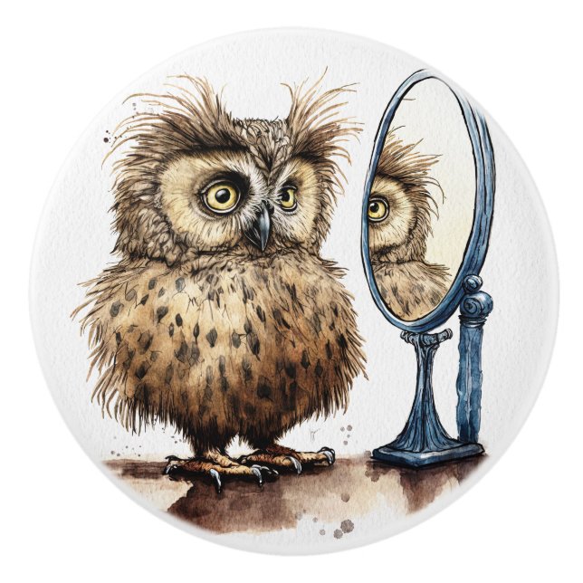 Bad Hair Day Ceramic Knob (Front)