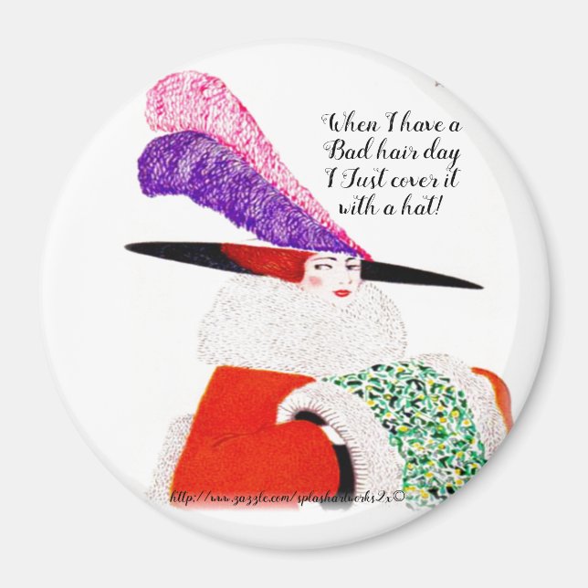 "Bad Hair Day" Magnet (Front)
