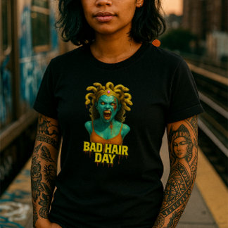 Bad Hair Day | Medusa Edition | Myth Monster Style Tri-Blend Shirt