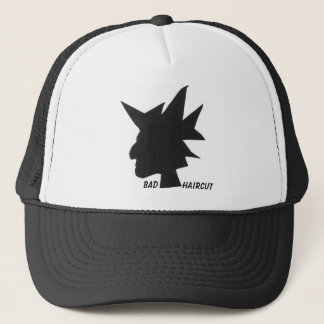 bad haircut trucker hat