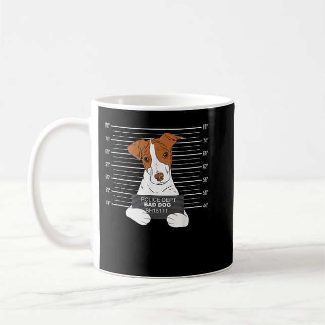 Bad Jack Russell Terrierhirt Jail Prisoner Dog Tee Coffee Mug (Left)