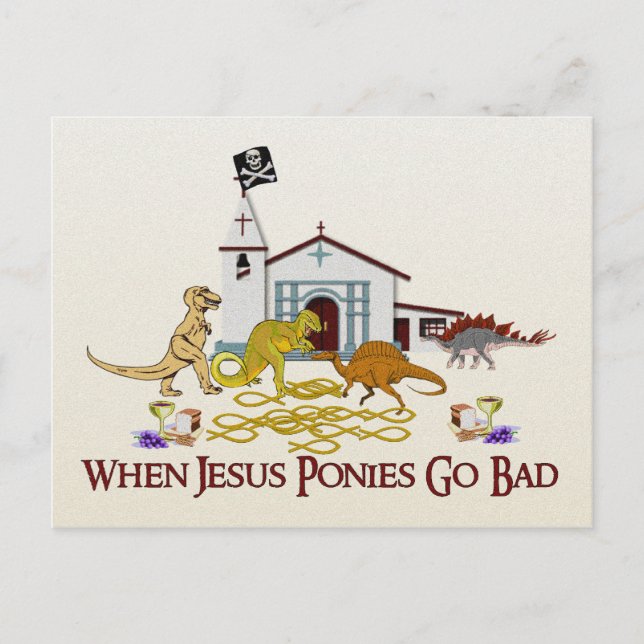 Bad Jesus Ponies Postcard (Front)