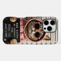Bad Kitty Mugshot Funny Cat Phone Case
