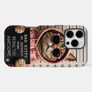 Bad Kitty Mugshot Funny Cat Phone Case