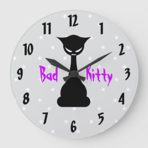 Bad Kitty Wall Clock