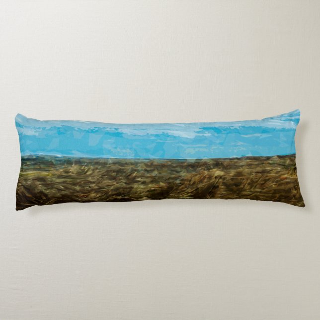 Bad Lands National Park South Dakota Abstract Body Cushion (Back)