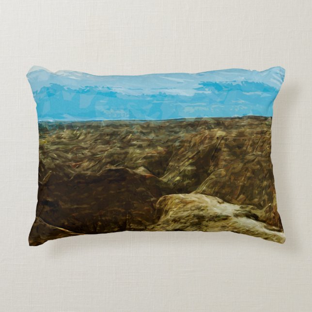 Bad Lands National Park South Dakota Abstract Decorative Cushion (Front)