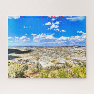 Bad Lands  New Mexico.Christmas Greetings Jigsaw Puzzle