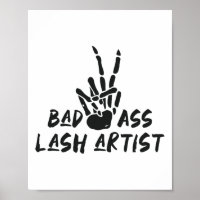 Bad Lash Artist Skelleton Hand Halloween Lash Arti