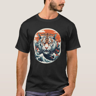 Bad looking Tiger Face for Cats and Japan Lovers T-Shirt