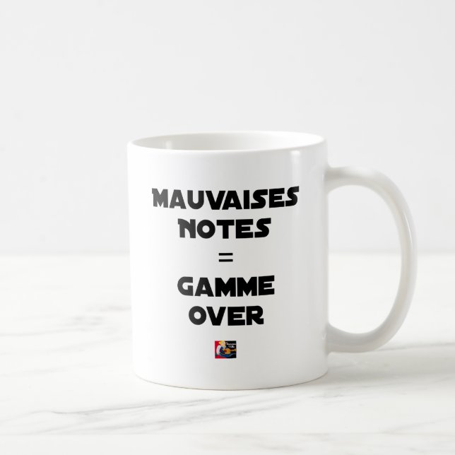 BAD MARKS = RANGE OVER - Word games Coffee Mug (Right)