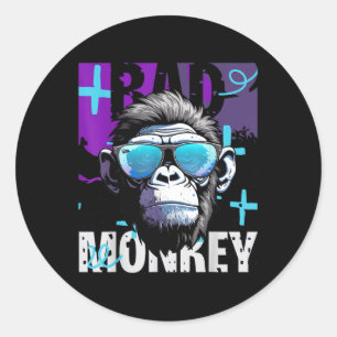 Bad Monkey T Shirt Classic Round Sticker