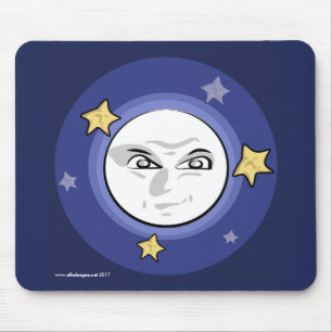 Bad Moon and Stars Rising Mousepad