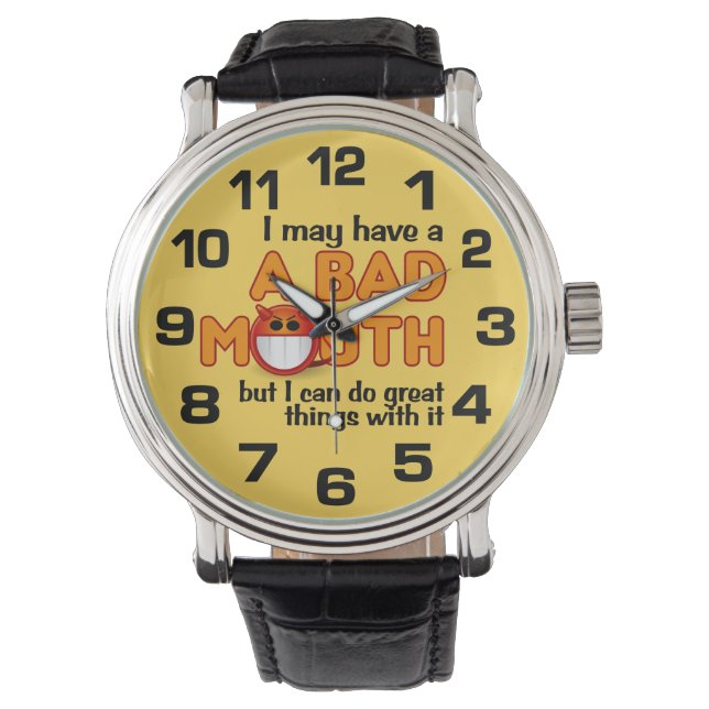 BAD MOUTH custom watches (Front)