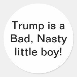 Bad Nasty little boy Trump Hankamer Artjunkhaus Aw Classic Round Sticker