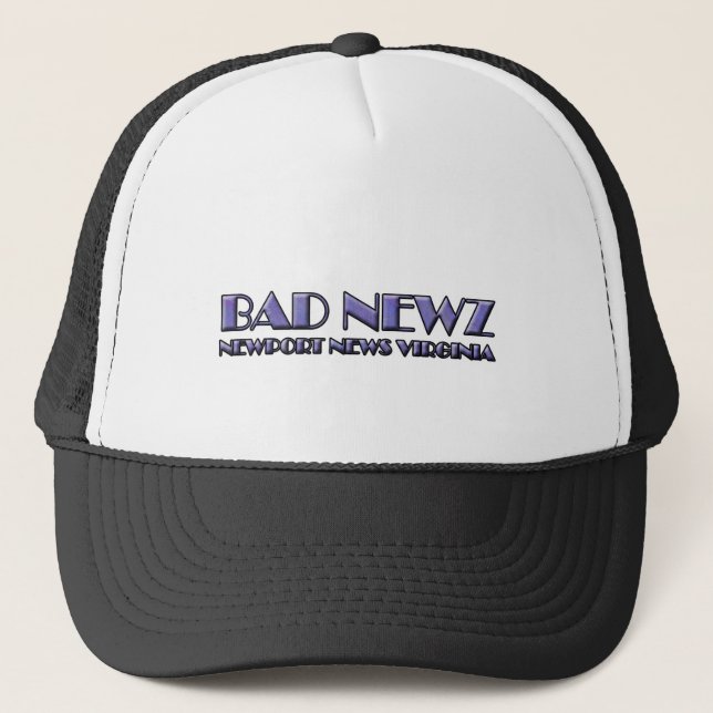 Bad Newz Newport News Virginia Logo Trucker Hat (Front)