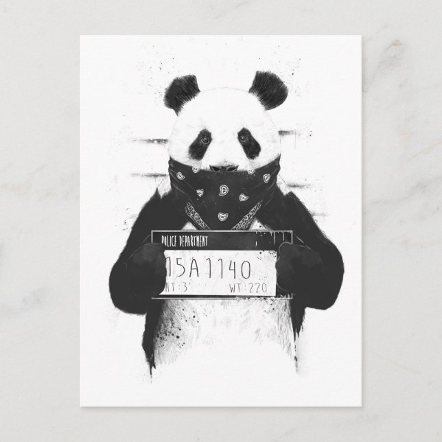 Bad panda postcard (Front)