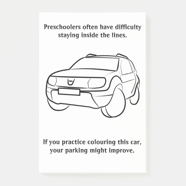 Bad parking job post-it notes (Front)