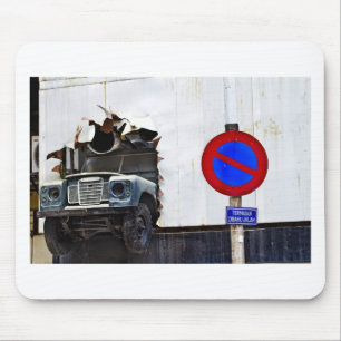 Bad parking through wall mouse pad