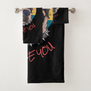 Bad Pug Bath JUST BE YOU Towel Set