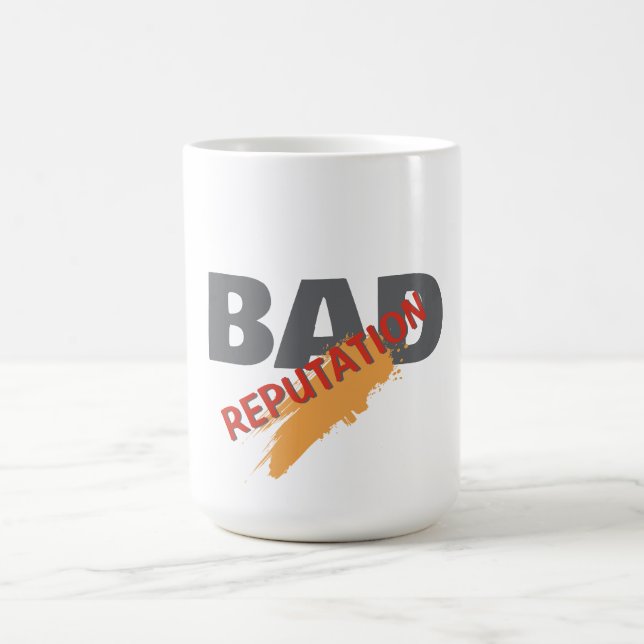 Bad Reputation / Minimalist Modern Plain  Coffee Mug (Center)