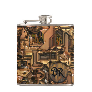Bad Robot 3 Wrapped Flask