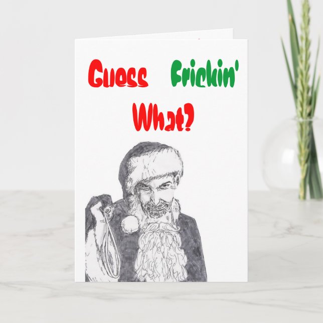 Bad Santa Christmas Card (Front)