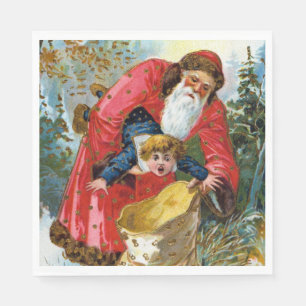 Bad Santa Christmas Napkin