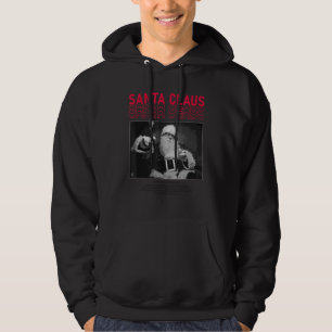 Bad Santa Claus Modern Xmas Design Aesthetic Stree Hoodie