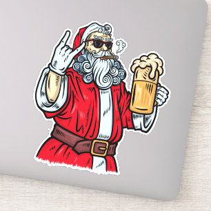 Bad Santa Claus, Rock, Beer and Cigar