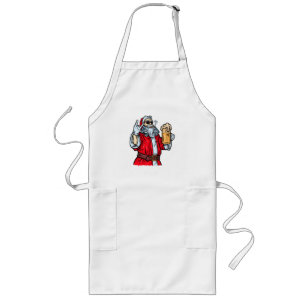 Bad Santa Claus, Rock, Beer and Cigar Long Apron