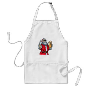 Bad Santa Claus, Rock, Beer and Cigar Standard Apron