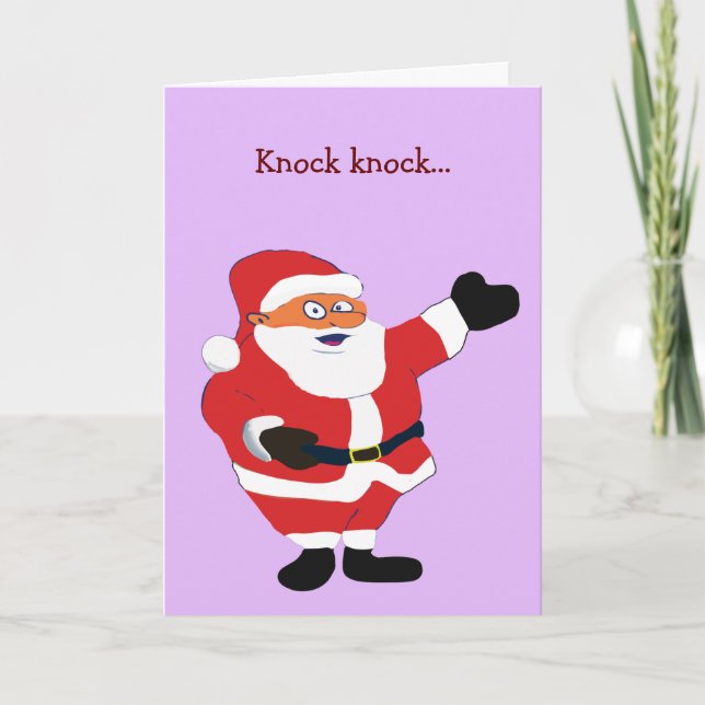 Bad Santa Covid 19 Weird Humour Classic Value Craz Holiday Card (Front)