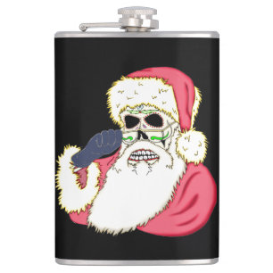 Bad Santa Skull Hip Flask