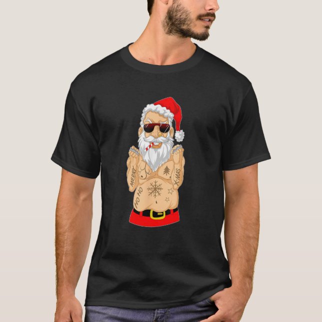 Bad Santa Ugly Christmas Santa Gifts  T-Shirt (Front)