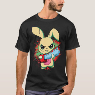 Bad Scary Saw Evil Bunny, Happy Easter Sunday Horr T-Shirt