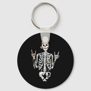 Bad Skeleton Hand Rock Summer Halloween Skull Wome Key Ring