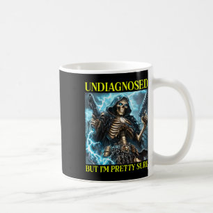 Bad Skeleton Undiagnosed Autism Brainrot  Coffee Mug