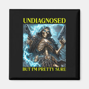 Bad Skeleton Undiagnosed Autism Brainrot  Magnet