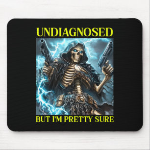 Bad Skeleton Undiagnosed Autism Brainrot Mouse Pad