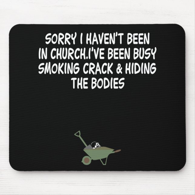 Bad taste crack joke mouse pad (Front)