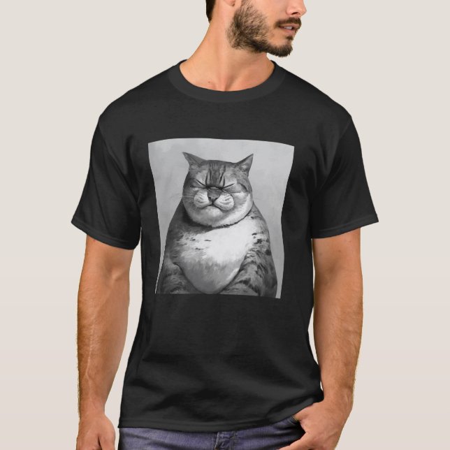 bad-tempered cat, funny cat 2 T-Shirt (Front)