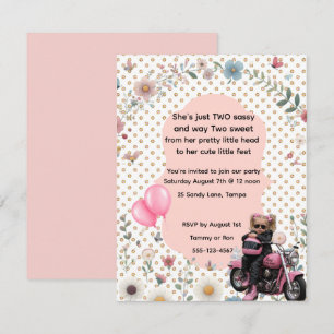 Bad to the Bone Birthday Party Digital Download Invitation