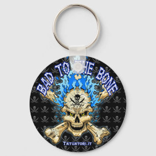 Bad to the Bone Key Ring