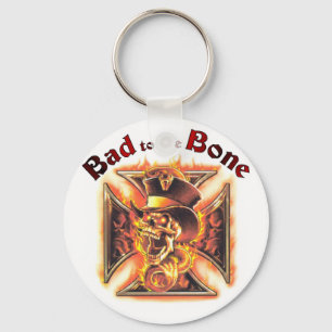 Bad to the bone key ring