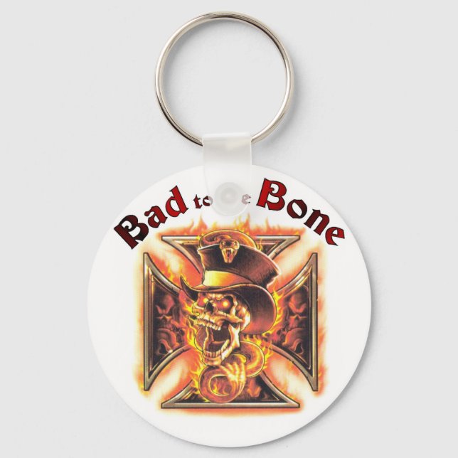 Bad to the bone key ring (Front)