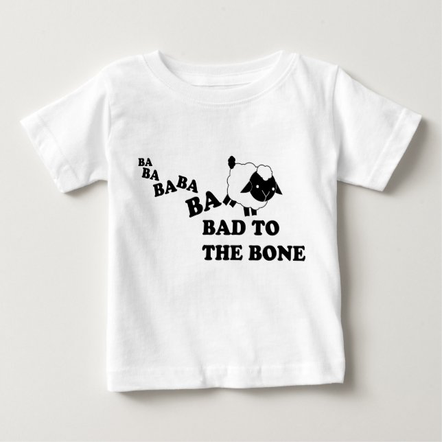 Bad to the Bone Sheep. Baby T-Shirt (Front)