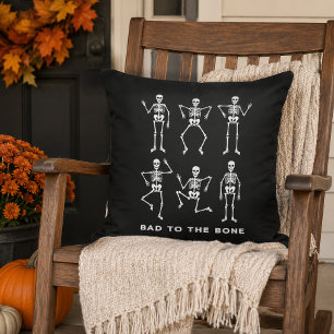 Bad to the Bone Skeletons Cushion